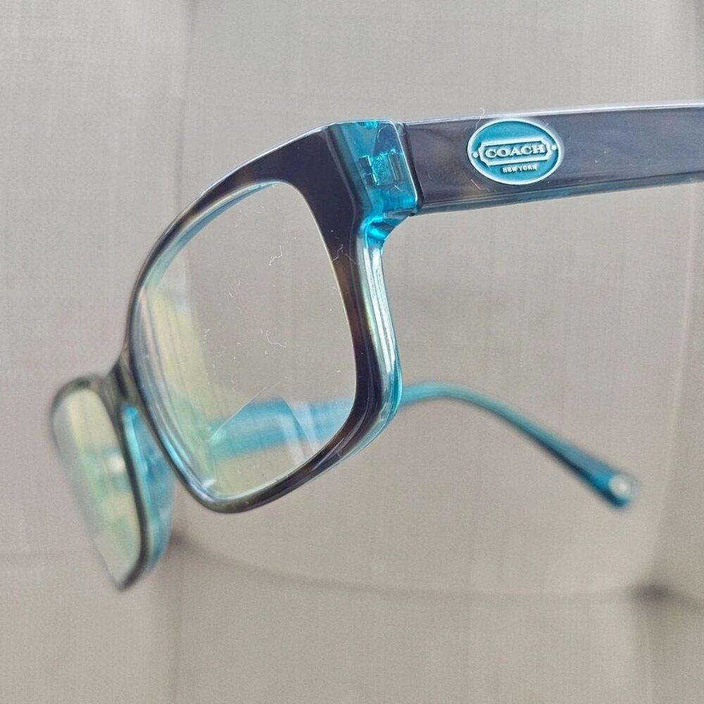 Coach Brooklyn Glasses Frame Dark Brown/Teal Tone Eyewear HC6040 5116 Eyeglasses - Picture 1 of 11